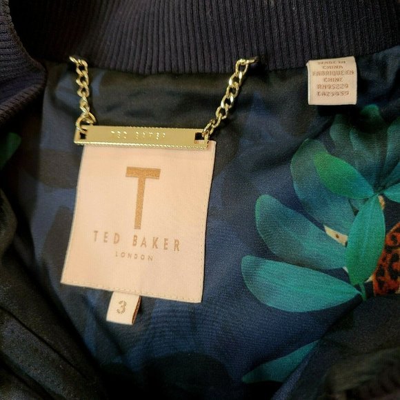 TED BAKER Blue Tiger Sandey Houdini Bomber Jacket - Picture 8 of 8